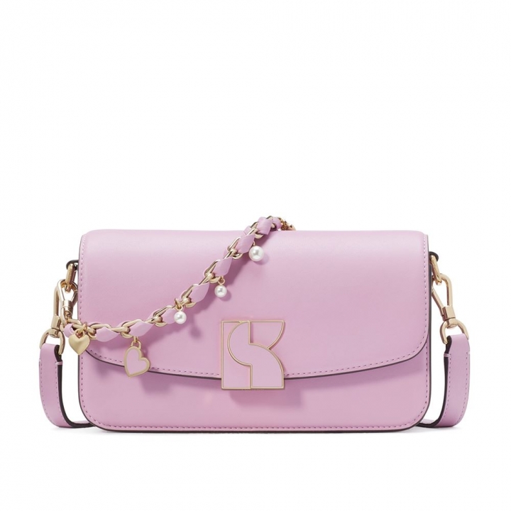 DAKOTA HEART EMBELLISHED SMOOTH LEATHER SMALL CROSSBODYDAKOTA斜背包