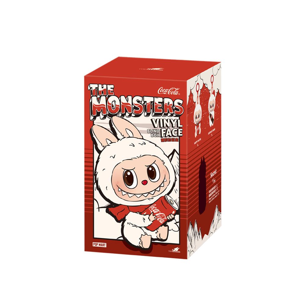 POP MART POP MART 泡泡瑪特｜THE MONSTERS可口可樂系列搪膠臉掛件手辦盲盒公仔盒玩(單入隨機出貨)