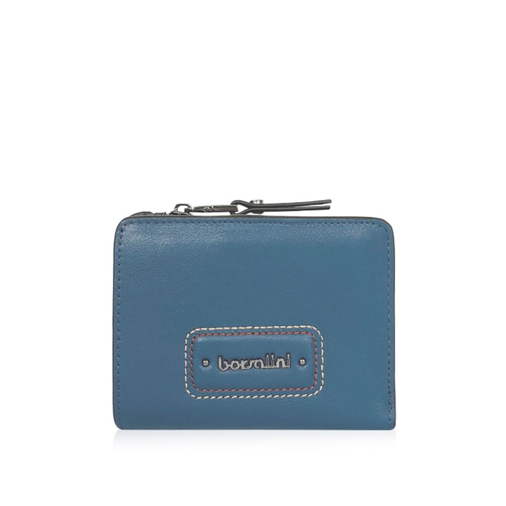 borsalini BORSALINI 活力美學拉鍊短夾 藍