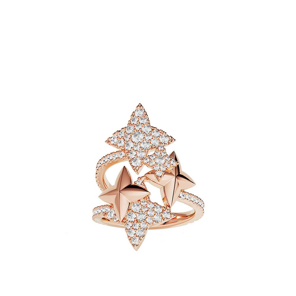 APM Monaco AUTOMNE六芒星交織玫瑰金色戒指