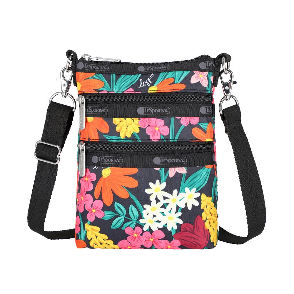 LeSportsac 三層拉鍊斜背包