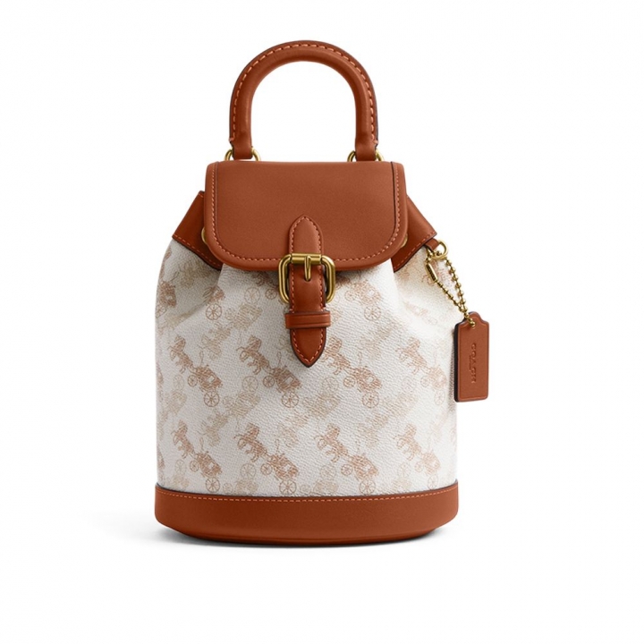 HORSE AND CARRIAGE COATED CANVAS HARPER BACKPACKHARPER後背包
