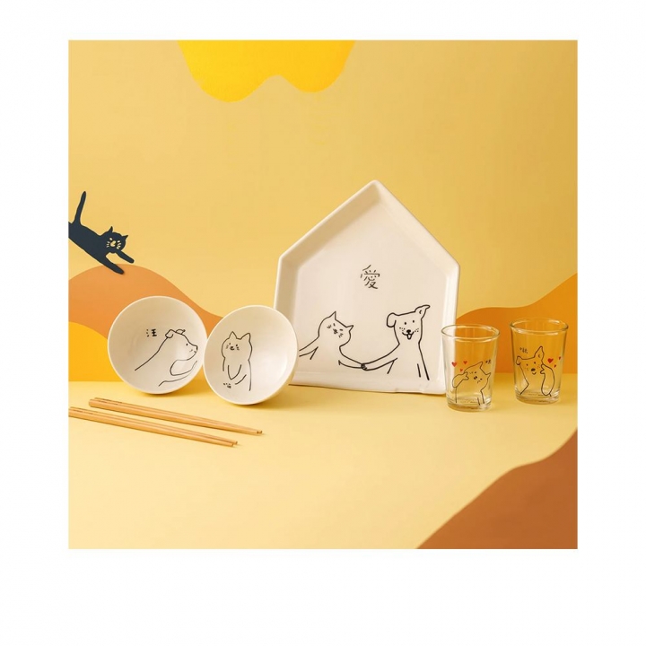 Mao's - Mao's 樂陶陶 x 李瑾倫|愛汪愛喵大房盤雙層聯名禮盒_80956-250915_大圖