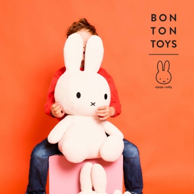 Miffy ECO Corduroy Offwhite - 33 cmBON TON TOYS|Miffy米菲兔ECO燈芯絨填充玩偶-白 33cm