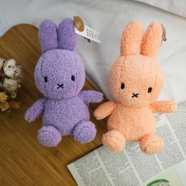 Miffy Terry Peach - 23 cmBON TON TOYS|Miffy米菲兔填充玩偶-桃 23cm