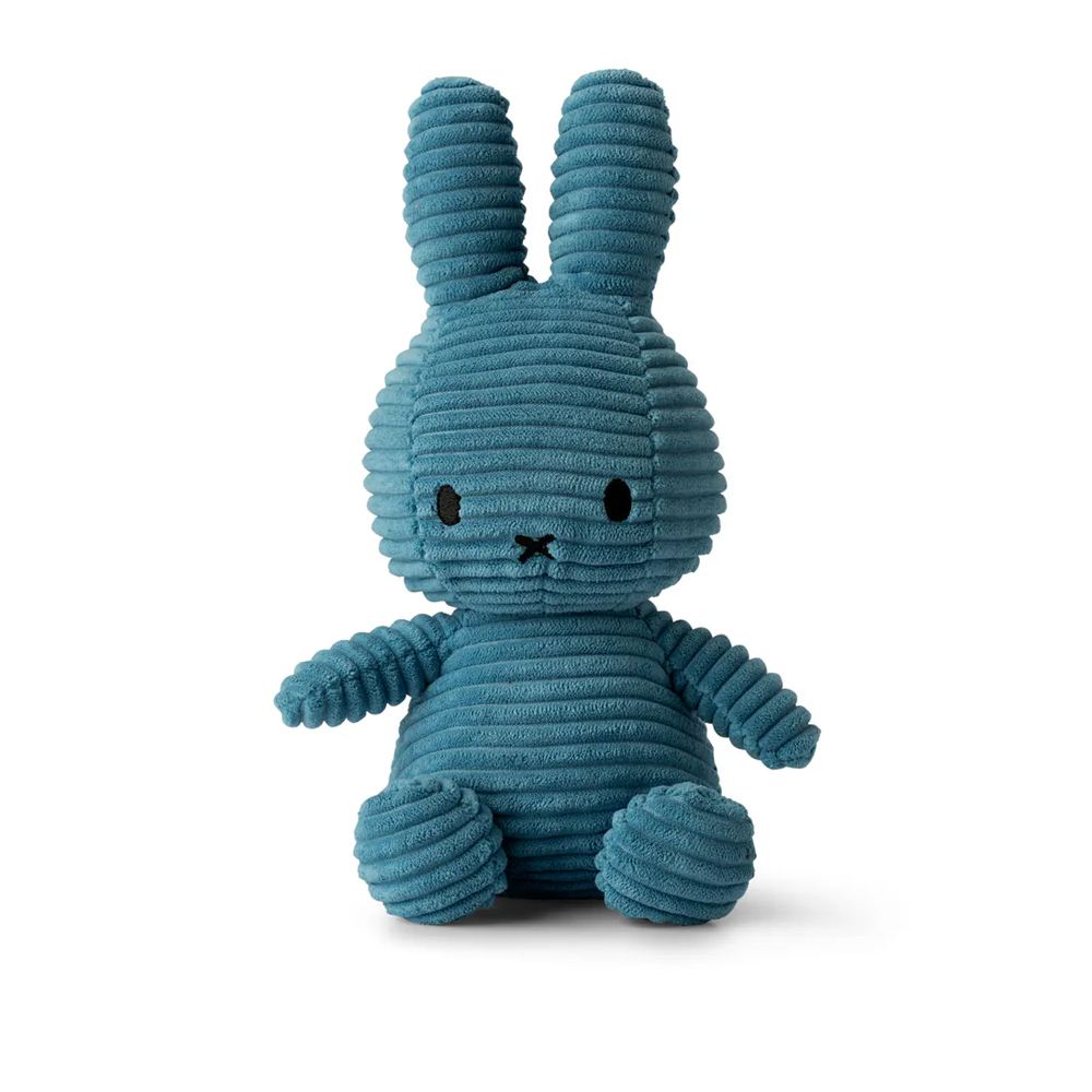 IDEAL 荷蘭 BON TON TOYS｜Miffy米菲兔ECO燈芯絨填充玩偶-飛行藍 23cm