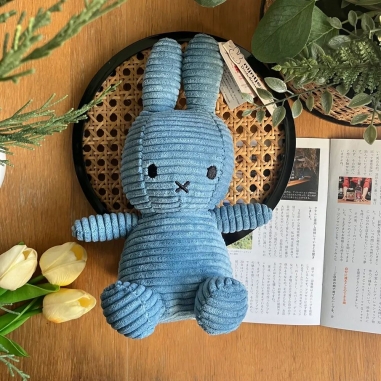 Miffy米菲兔ECO燈芯絨填充玩偶-飛行藍 23cm荷蘭 BON TON TOYS|Miffy米菲兔ECO燈芯絨填充玩偶-飛行藍 23cm
