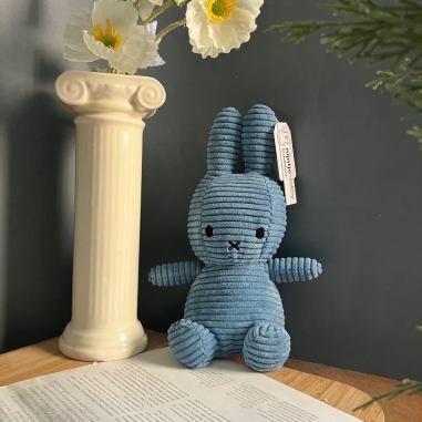 Miffy米菲兔ECO燈芯絨填充玩偶-飛行藍 23cm荷蘭 BON TON TOYS|Miffy米菲兔ECO燈芯絨填充玩偶-飛行藍 23cm