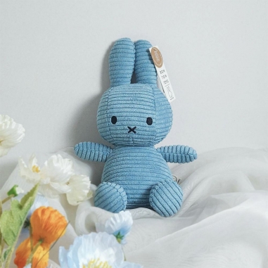 Miffy米菲兔ECO燈芯絨填充玩偶-飛行藍 23cm荷蘭 BON TON TOYS|Miffy米菲兔ECO燈芯絨填充玩偶-飛行藍 23cm
