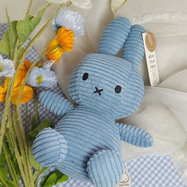 Miffy米菲兔ECO燈芯絨填充玩偶-飛行藍 23cm荷蘭 BON TON TOYS|Miffy米菲兔ECO燈芯絨填充玩偶-飛行藍 23cm