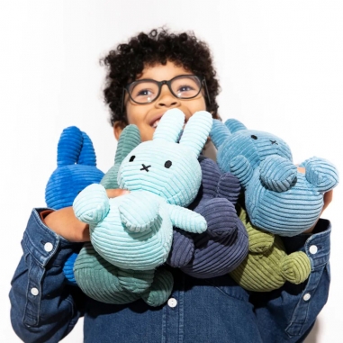Miffy米菲兔ECO燈芯絨填充玩偶-飛行藍 23cm荷蘭 BON TON TOYS|Miffy米菲兔ECO燈芯絨填充玩偶-飛行藍 23cm