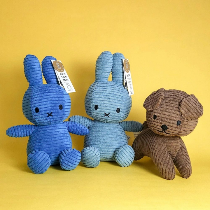 BON TON TOYS - 荷蘭 BON TON TOYS|Snuffy小狗ECO燈芯絨填充玩偶-巧克力 21cm_80907-251235_大圖