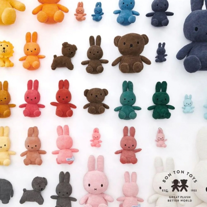 BON TON TOYS - 荷蘭 BON TON TOYS|Snuffy小狗ECO燈芯絨填充玩偶-巧克力 21cm_80907-251240_大圖