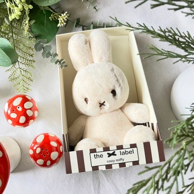 Miffy米菲兔恬柔盒裝填充玩偶-灰褐 23cm荷蘭 BON TON TOYS|Miffy米菲兔恬柔盒裝填充玩偶-灰褐 23cm