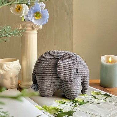 BON TON TOYS|Elephant小象ECO燈芯絨填充玩偶-灰 23cmBON TON TOYS|Elephant小象ECO燈芯絨填充玩偶-灰 23cm