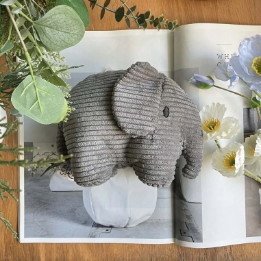 BON TON TOYS|Elephant小象ECO燈芯絨填充玩偶-灰 23cmBON TON TOYS|Elephant小象ECO燈芯絨填充玩偶-灰 23cm