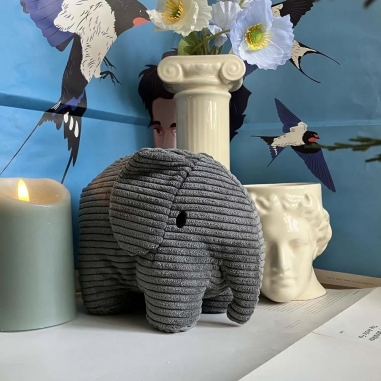 BON TON TOYS|Elephant小象ECO燈芯絨填充玩偶-灰 23cmBON TON TOYS|Elephant小象ECO燈芯絨填充玩偶-灰 23cm