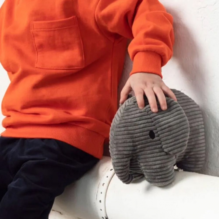 BON TON TOYS - 荷蘭 BON TON TOYS|Elephant小象ECO燈芯絨填充玩偶-灰 23cm_80908-251360_大圖