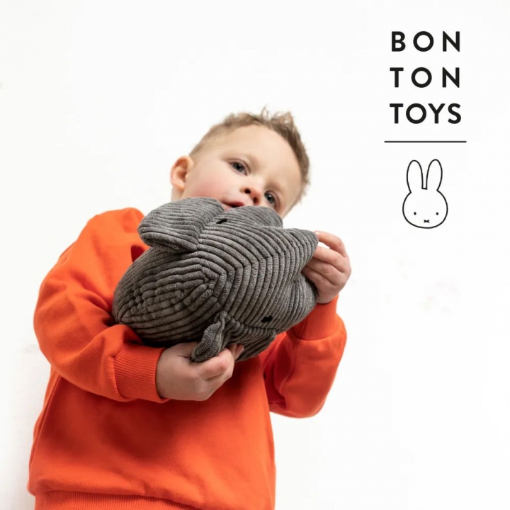 BON TON TOYS - 荷蘭 BON TON TOYS|Elephant小象ECO燈芯絨填充玩偶-灰 23cm_80908-251361_大圖