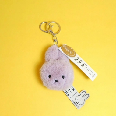 Miffy ECO Fuzzy Keychain Lilac - 8 cmBON TON TOYS|Miffy米菲兔環保毛絨鑰匙圈-丁香紫 8cm