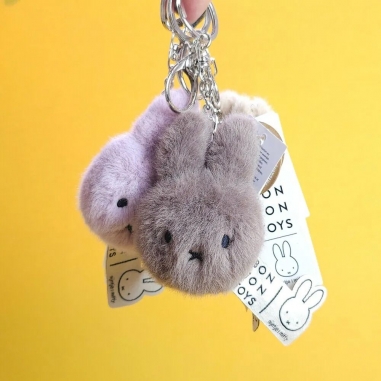 Miffy ECO Fuzzy Keychain Lilac - 8 cmBON TON TOYS|Miffy米菲兔環保毛絨鑰匙圈-丁香紫 8cm