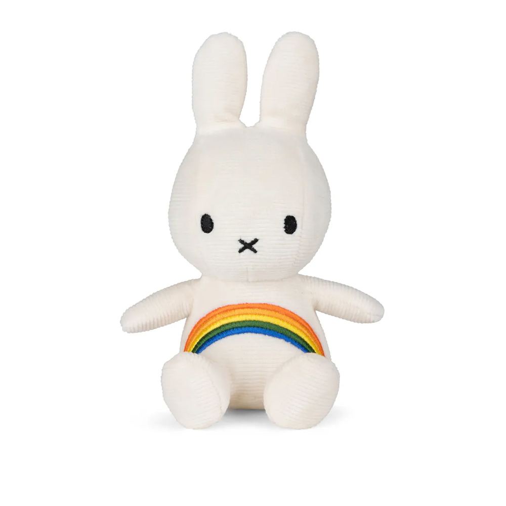 BON TON TOYS 荷蘭 BON TON TOYS｜Miffy米菲兔彩虹填充玩偶-象牙白 18cm