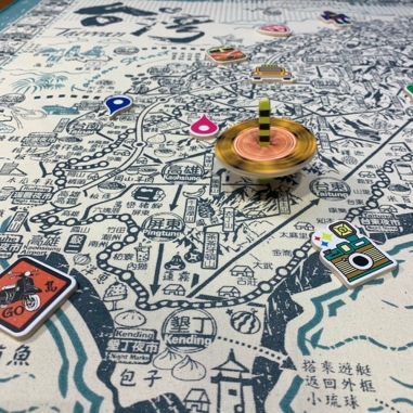 MAP AROUND THE ISLAND (RED)木子創意｜環島旅行布地圖 青色