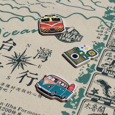MAP AROUND THE ISLAND (RED)木子創意｜環島旅行布地圖 青色