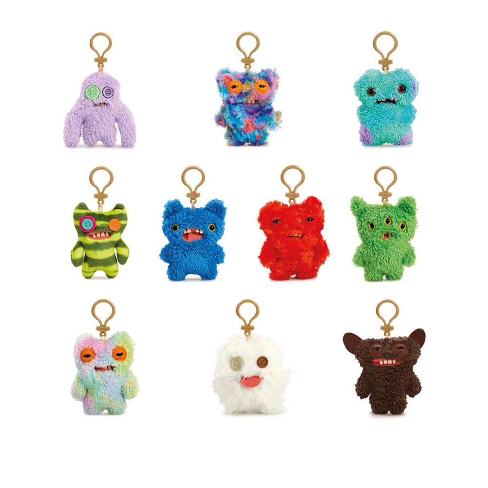 Fuggler 英國 FUGGLER 放克牙寶 萌牙怪獸第三代毛絨公仔掛飾鑰匙圈 5吋 (單入隨機出貨)