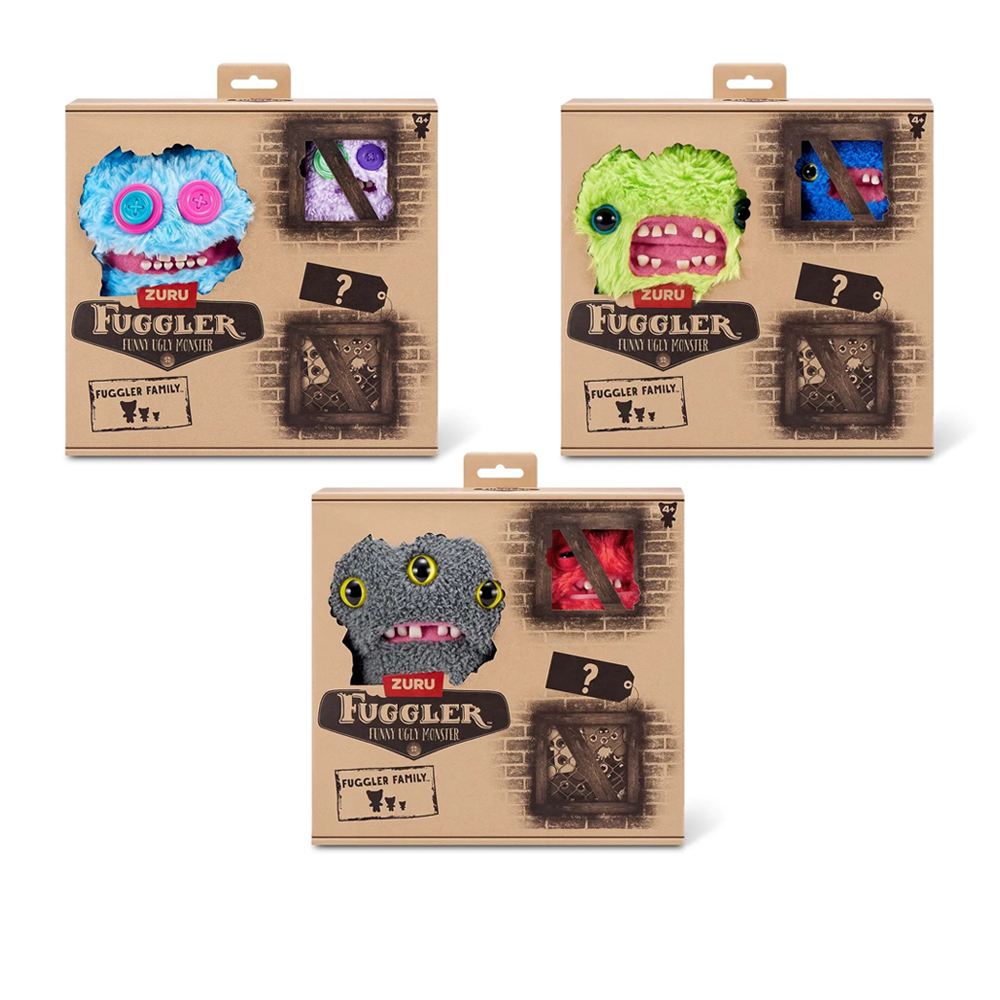 Fuggler 英國 FUGGLER 放克牙寶 萌牙怪獸有家人就無敵毛絨公仔 (單組隨機出貨)
