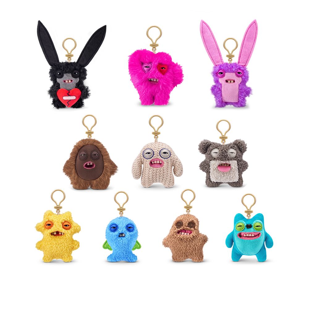 Fuggler 英國 FUGGLER 放克牙寶 萌牙怪獸第五代毛絨公仔掛飾鑰匙圈 5吋 (單入隨機出貨)