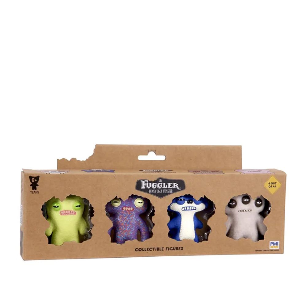 Fuggler 英國 FUGGLER 放克牙寶 萌牙怪獸調皮鬼系列毛絨公仔4入組(單組隨機出貨)