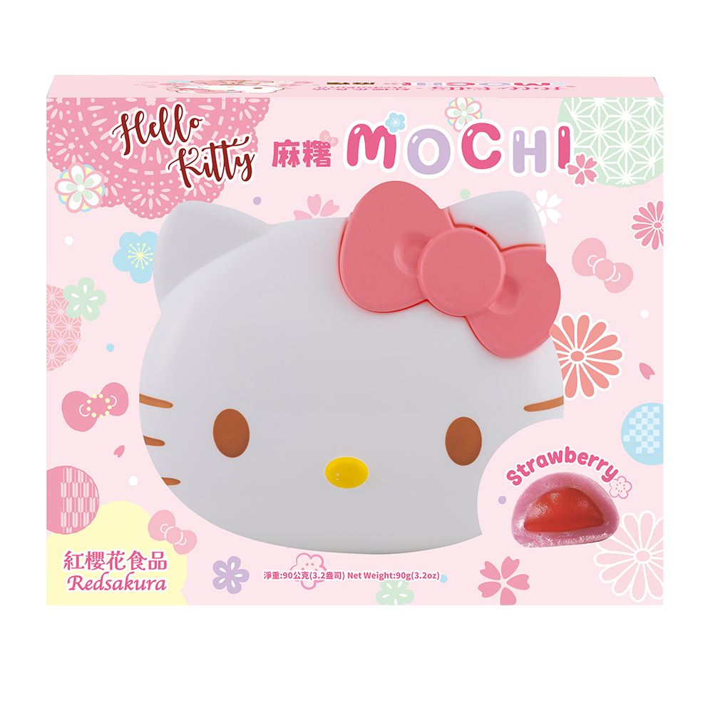 紅櫻花 紅櫻花 x Sanrio三麗鷗｜Hello Kitty草莓麻糬點心盒