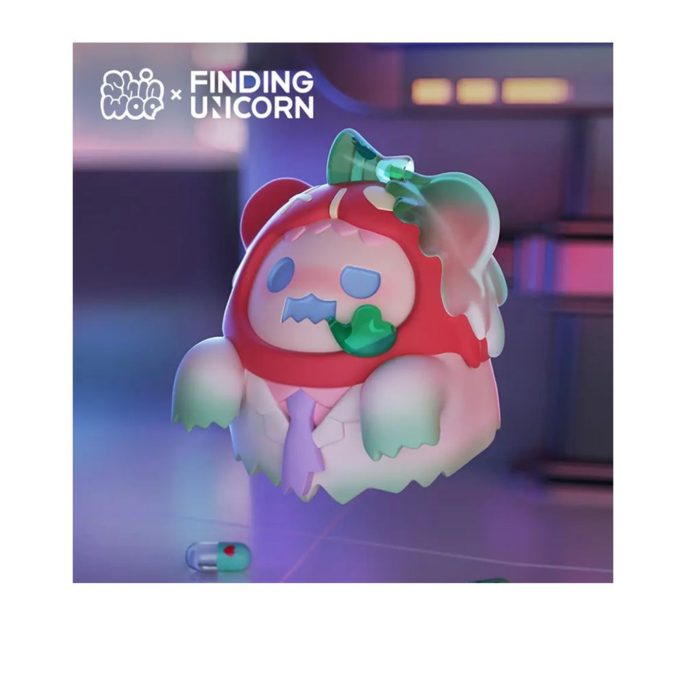 尋找獨角獸 尋找獨角獸 Shinwoo 幽靈熊愛與實驗系列盲盒手辦公仔盒玩 (單入隨機出貨)