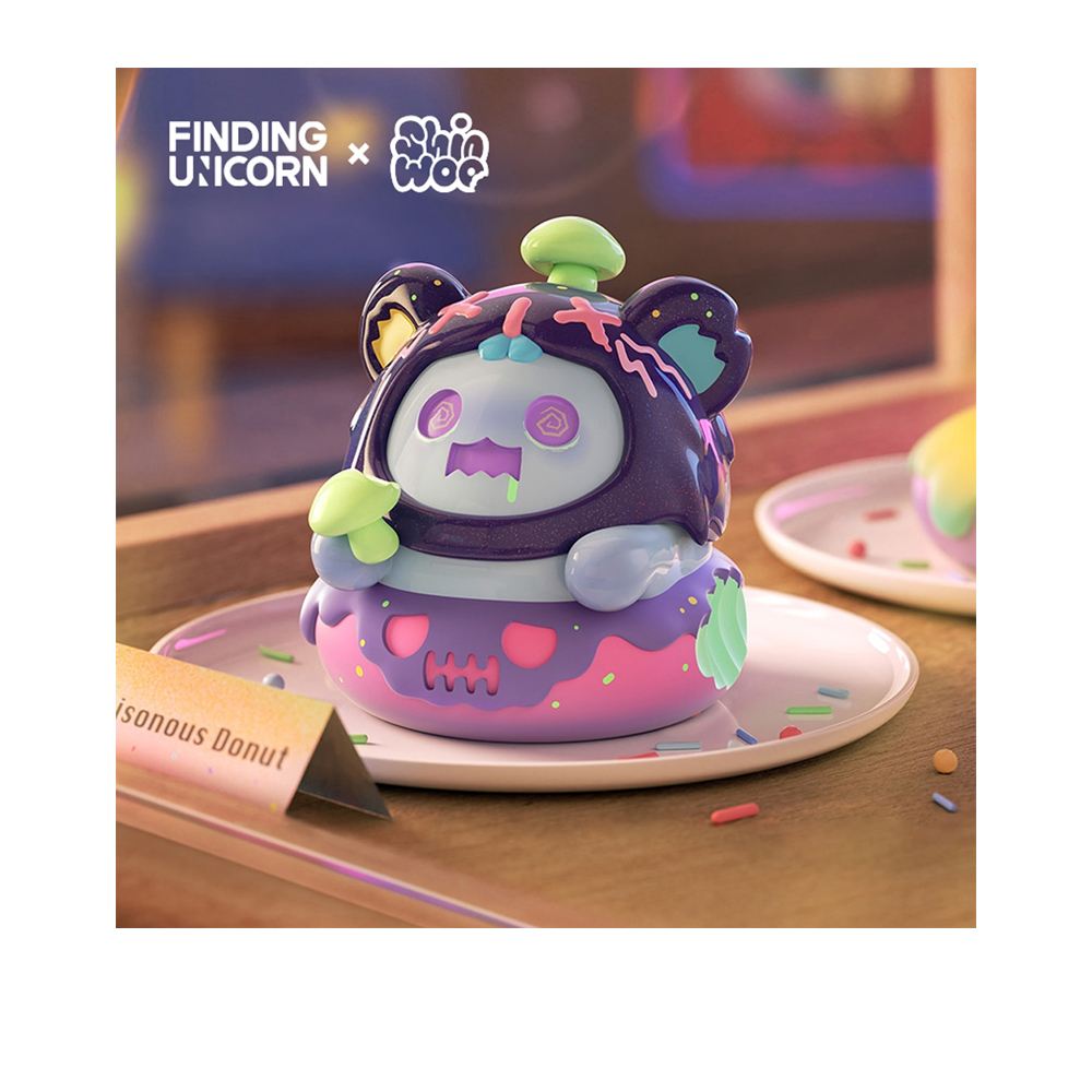 尋找獨角獸 尋找獨角獸 Shinwoo 幽靈熊夜幕餐館系列盲盒手辦公仔盒玩 (單入隨機出貨)