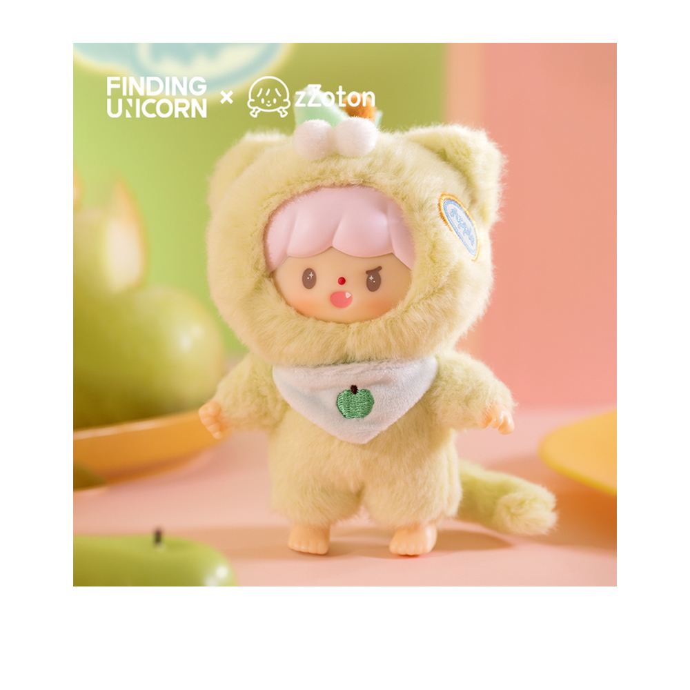 尋找獨角獸 尋找獨角獸 卓大王我的小貓水果派對系列搪膠盲盒手辦毛絨公仔盒玩 (單入隨機出貨)