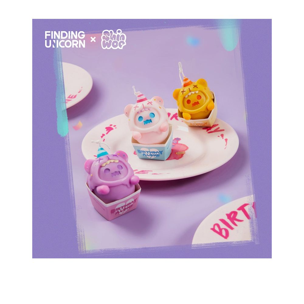 尋找獨角獸 尋找獨角獸 Shinwoo幽靈熊公仔生日蠟燭套組