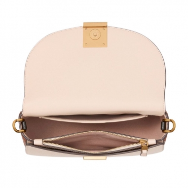 DAKOTA COLORBLOCKED TEXTURED LEATHER MEDIUM SADDLE BAGDAKOTA肩背包