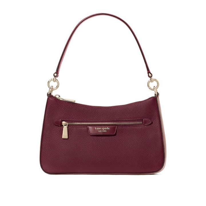 HUDSON COLORBLOCKED PEBBLED LEATHER CONVERTIBLE CROSSBODYHUDSON斜背包
