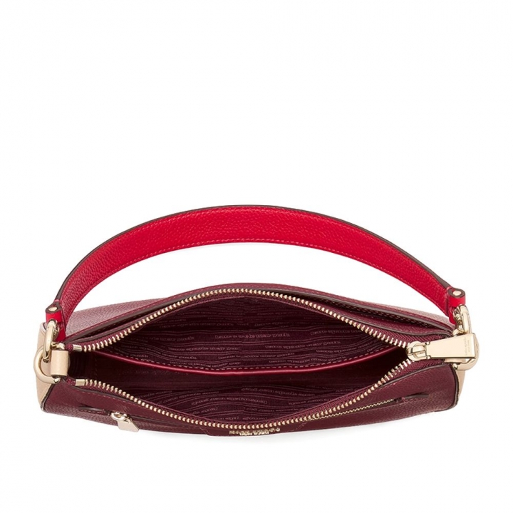 HUDSON COLORBLOCKED PEBBLED LEATHER CONVERTIBLE CROSSBODYHUDSON斜背包