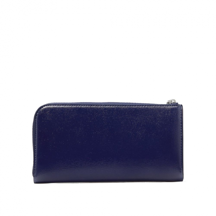 DEVIN EMBELLISHED SHINY SAFFIANO ZIP AROUND CONTINENTAL WALLETDEVIN皮夾