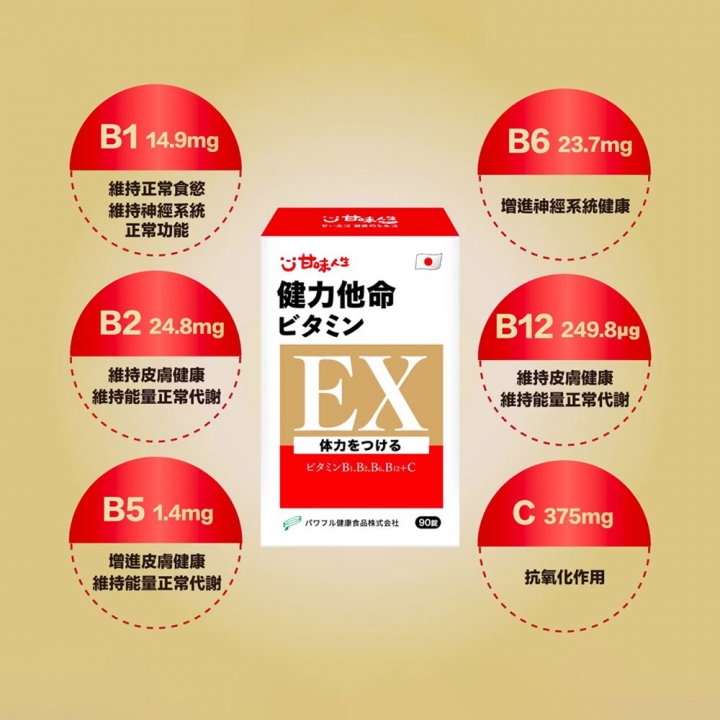 甘味人生｜日本製造健力他命EX高濃度B群