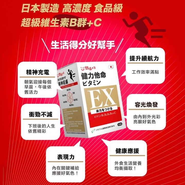 甘味人生｜日本製造健力他命EX高濃度B群