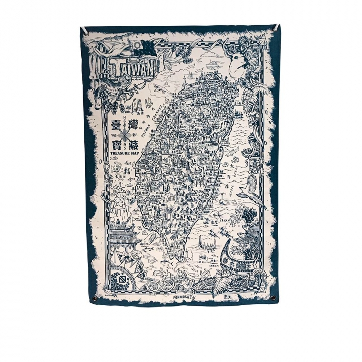 TREASURE MAP OF TAIWAN (ZHANGQING)木子創意｜台灣藏寶圖 丈青色