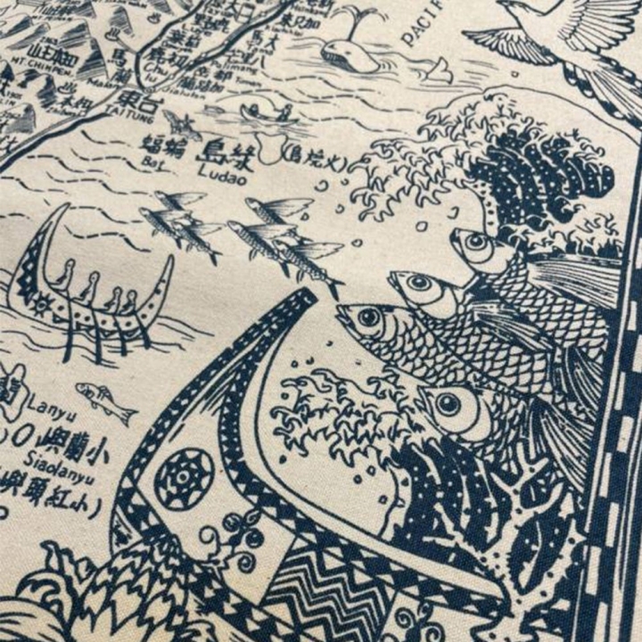 TREASURE MAP OF TAIWAN (ZHANGQING)木子創意｜台灣藏寶圖 丈青色