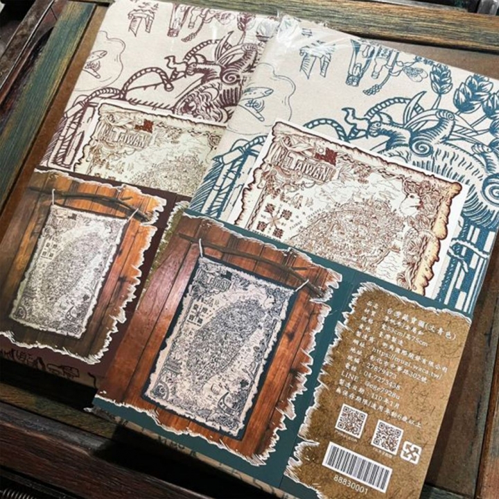 TREASURE MAP OF TAIWAN (ZHANGQING)木子創意｜台灣藏寶圖 丈青色