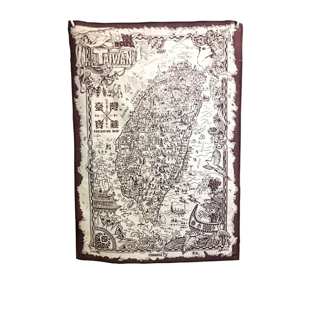 null 木子創意｜台灣藏寶圖 咖啡色