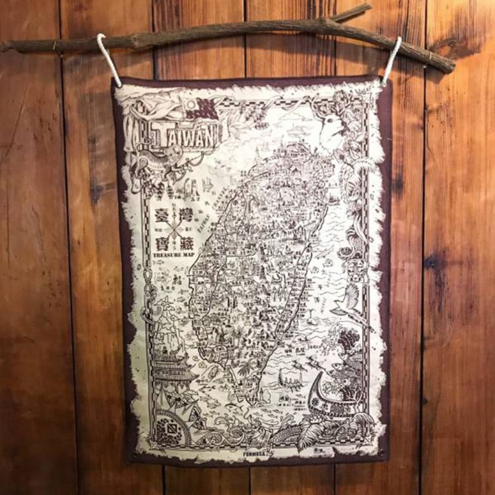 TREASURE MAP OF TAIWAN (ZHANGQING)木子創意｜台灣藏寶圖 咖啡色