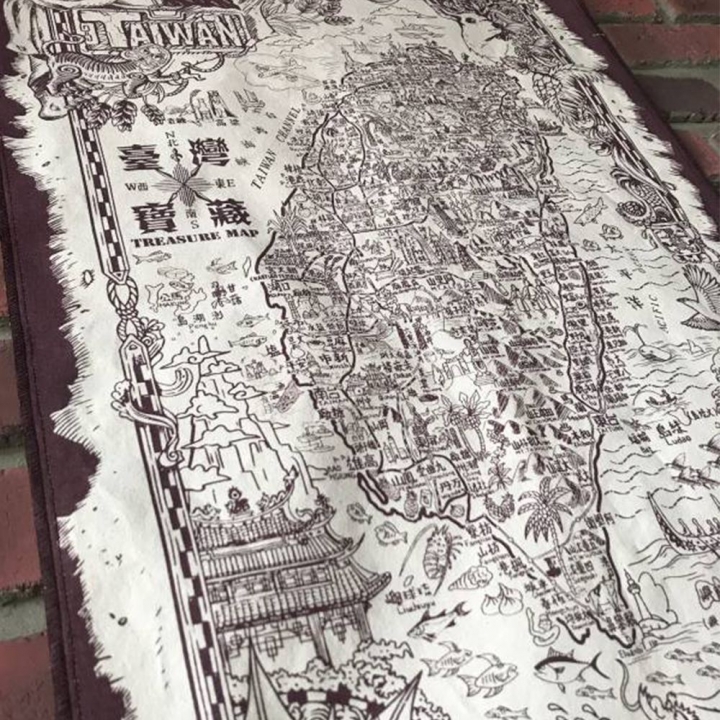 TREASURE MAP OF TAIWAN (ZHANGQING)木子創意｜台灣藏寶圖 咖啡色