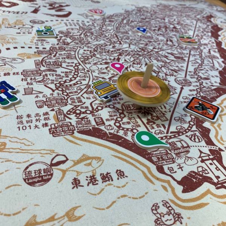 MAP AROUND THE ISLAND (RED)木子創意｜環島旅行布地圖 紅色